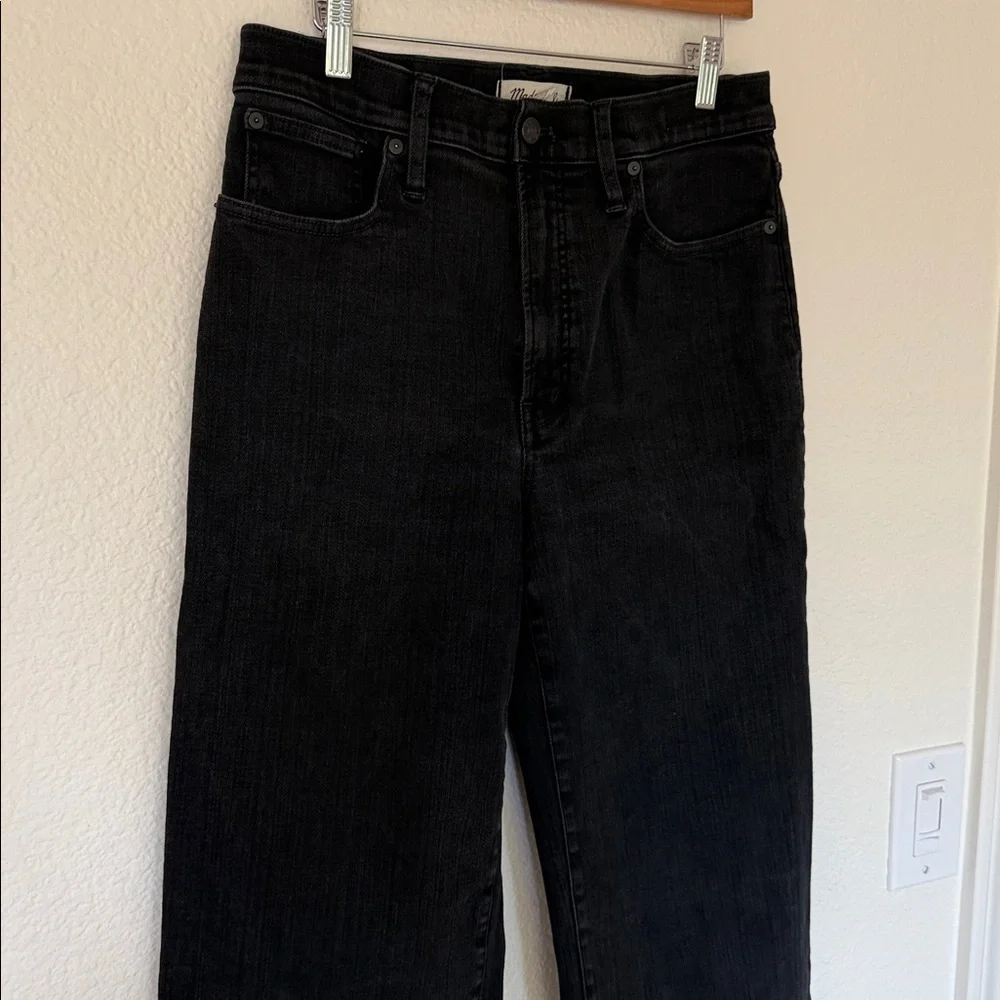 Madewell The Perfect Vintage Wide Leg Jean High Waist Black - Picture 4 of 9